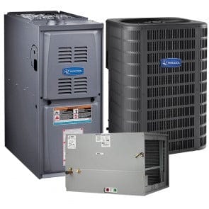 1.5 Ton 16 SEER 45k BTU 80% AFUE Variable Speed MrCool Signature Central Air Conditioner & Gas Split System - Horizontal