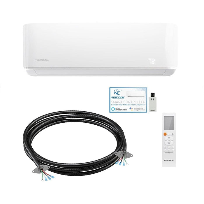 DIY 4th Generation 18K BTU Heat Pump Wall Mount Air Handler 230 volt with 25ft DIYPro Cable and Enhanced WiFi (Works with Alexa, Works with Google Assistant)