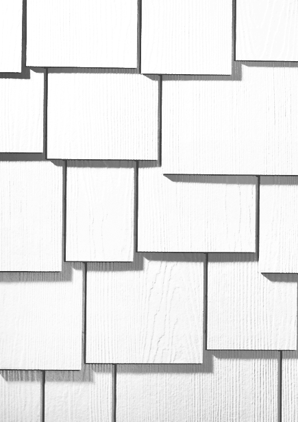 HardieShingle® Primed Staggered Woodgrain Fiber Cement Shingle Siding Panel